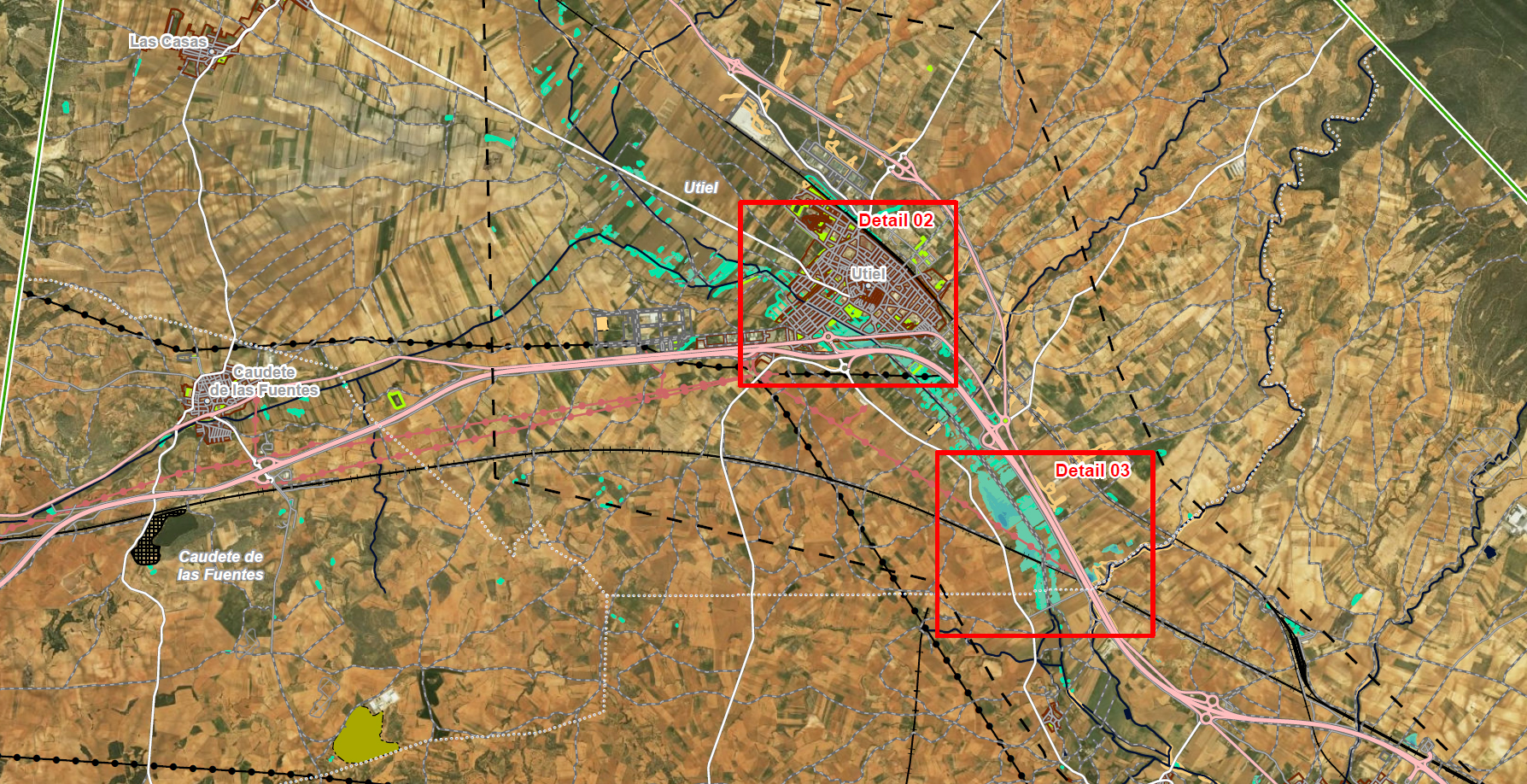 Imagen de satélite de Utiel. / Programa Copernicus