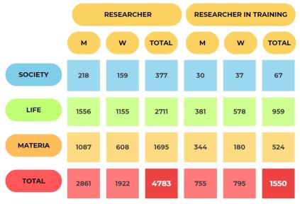 Tabla personal investigador 2023